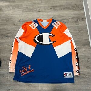 Champion Vibrant Blue and Orange Athletic Jersey